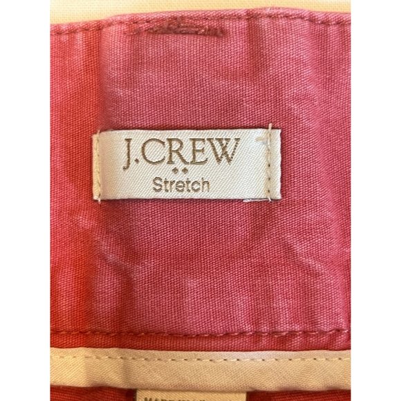 J. Crew Womens Frankie Chino Trunk Shorts Mid-Rise Stretch Lightweight Red SZ 8 - Picture 8 of 10
